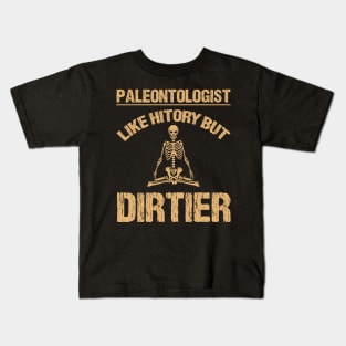 Paleontologist Paleontology skeleton Fathers Day Gift Funny Retro Vintage Kids T-Shirt